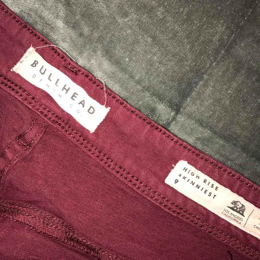 PACSUN Maroon Skinny Jeans - Picture 3 of 3